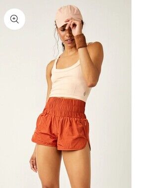 Free People Movement Rust Orange "The Way‎ Home Shorts"